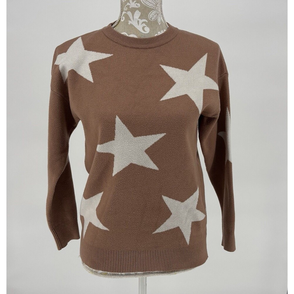 MOA MOA Stars Pattern Sweater Top Size X Small